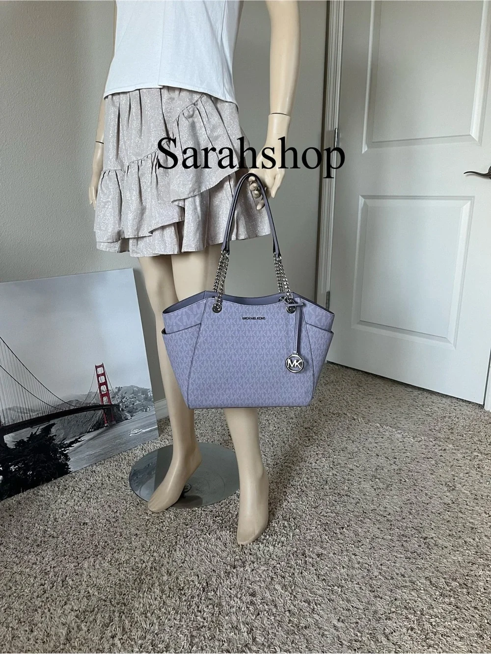 🌼Michael Kors Jet Set Travel Large Chain Shoulder Tote